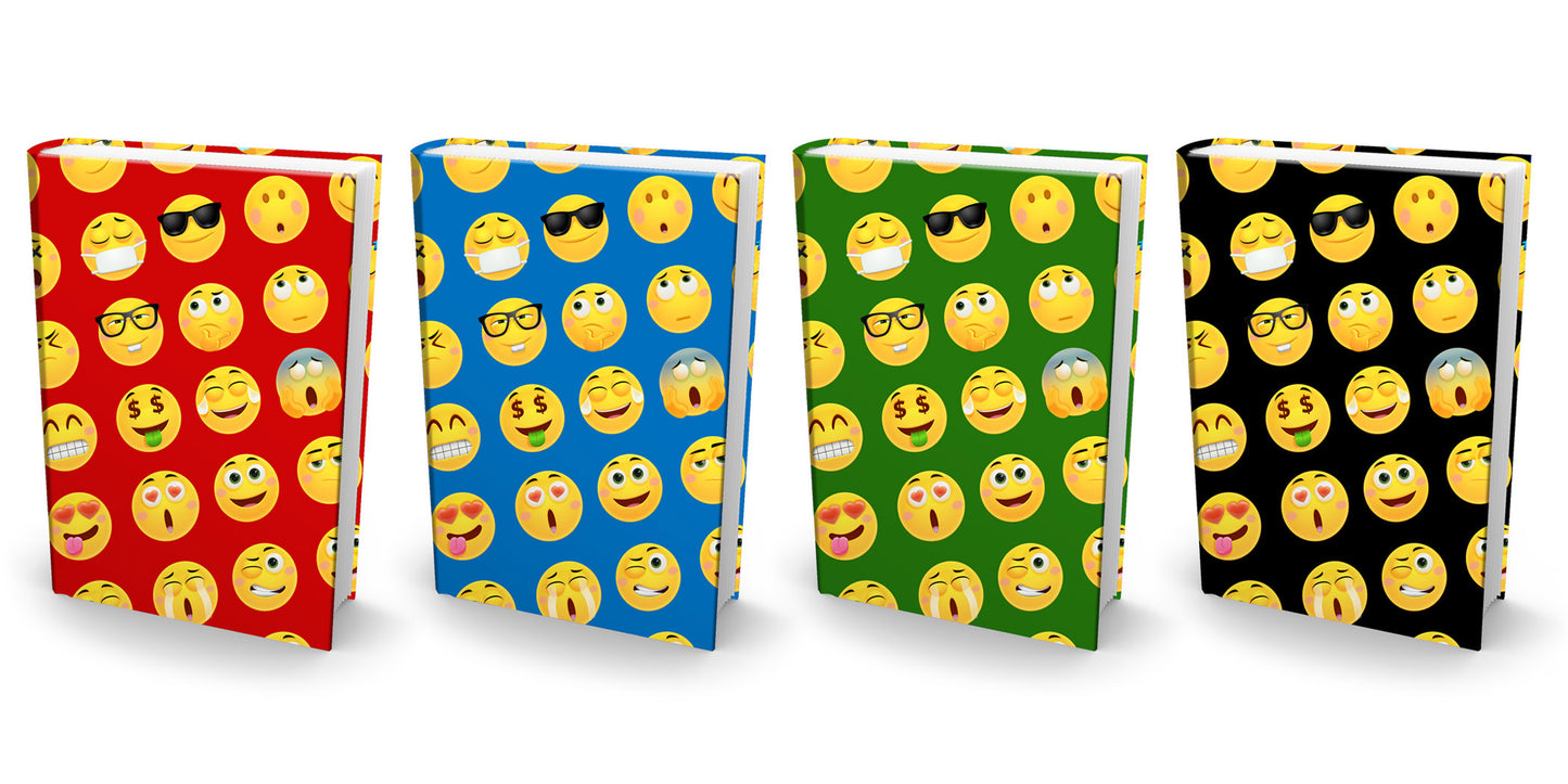 Book Sox Emoji Stretchable Fabric Book Cover - 4 Piece Bundle